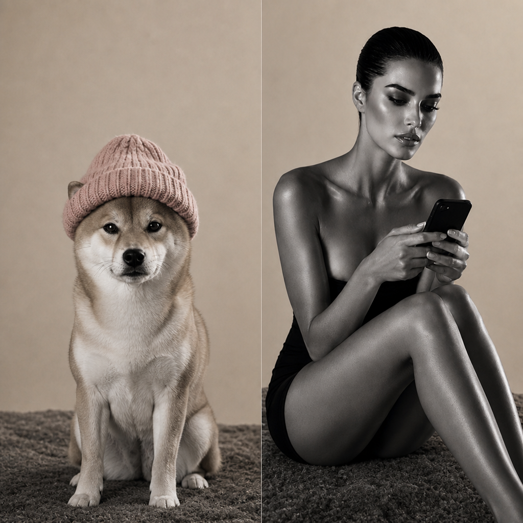 stacyonfone meme — last cycle dog wif hat, this cycle stacy on fone